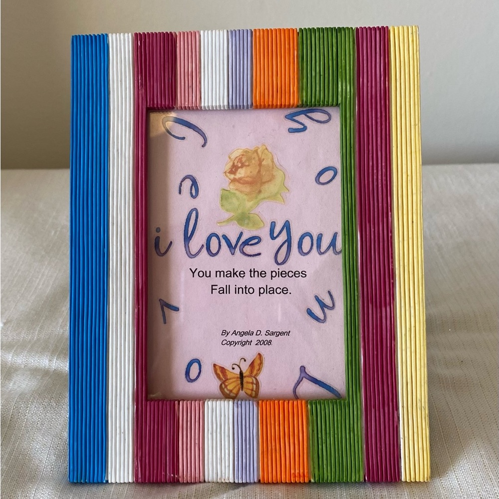 Poetry for S/O comes in Multicolor or Neon Pink Frame